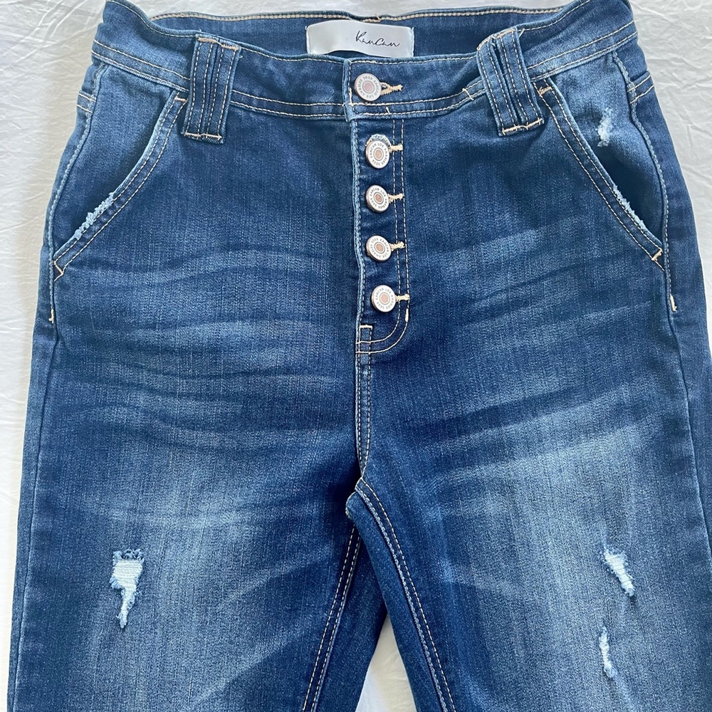 Kancan Mid Rise Button Fly Flare👖